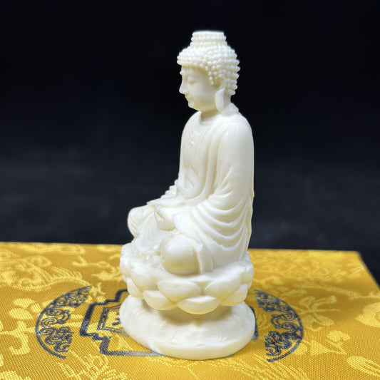 Ivory Nut Carved Sakyamuni Vairocana Buddha Statue