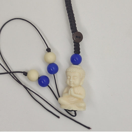 Ivory Nut Carved Amitabha Buddha - Pendant/Ornament/Keychain