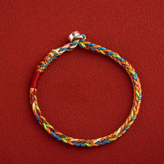 May you be healthy and happy" Lucky Multicolored Bracelet