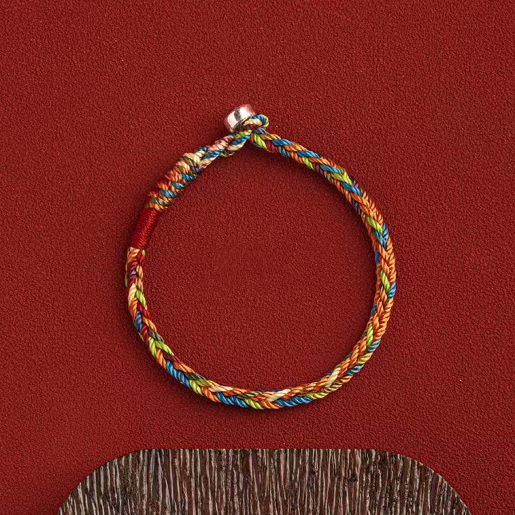 May you be healthy and happy" Lucky Multicolored Bracelet